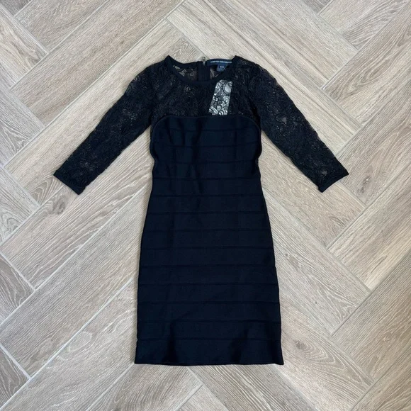 French Connection | Dresses | French Connection Black Lace Low Back Dress  New With Tags | Poshmark
